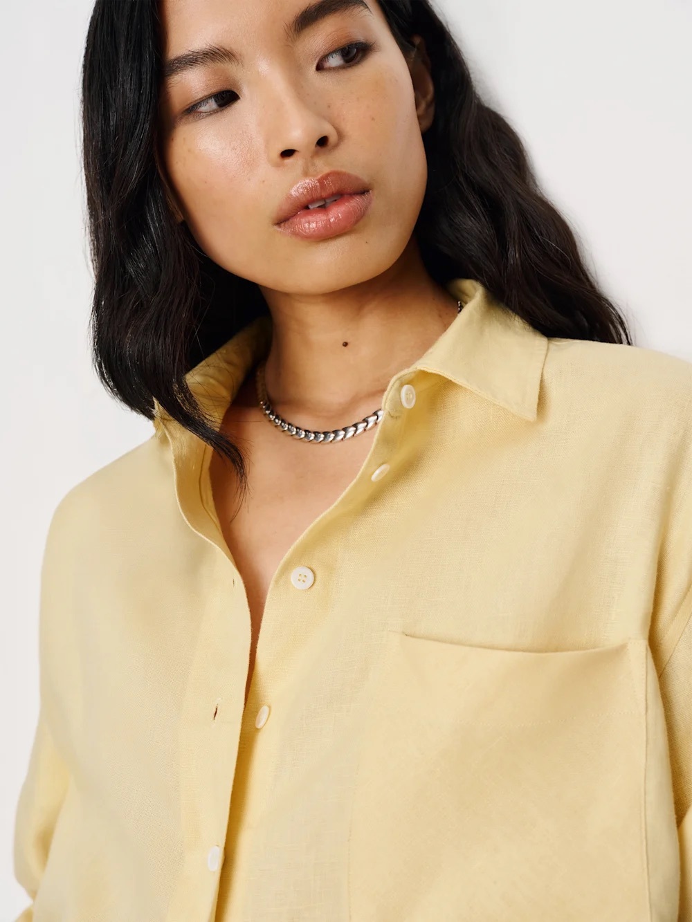 Reformation Eli Oversized Linen Shirt S Parmesan - Picture 2 of 7